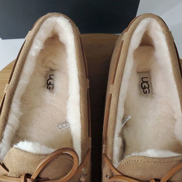 UGG Olsen Slipper Moccasin Chestnut Suede Wool Loafer Men's US 11 NIB - Picture 6 of 14